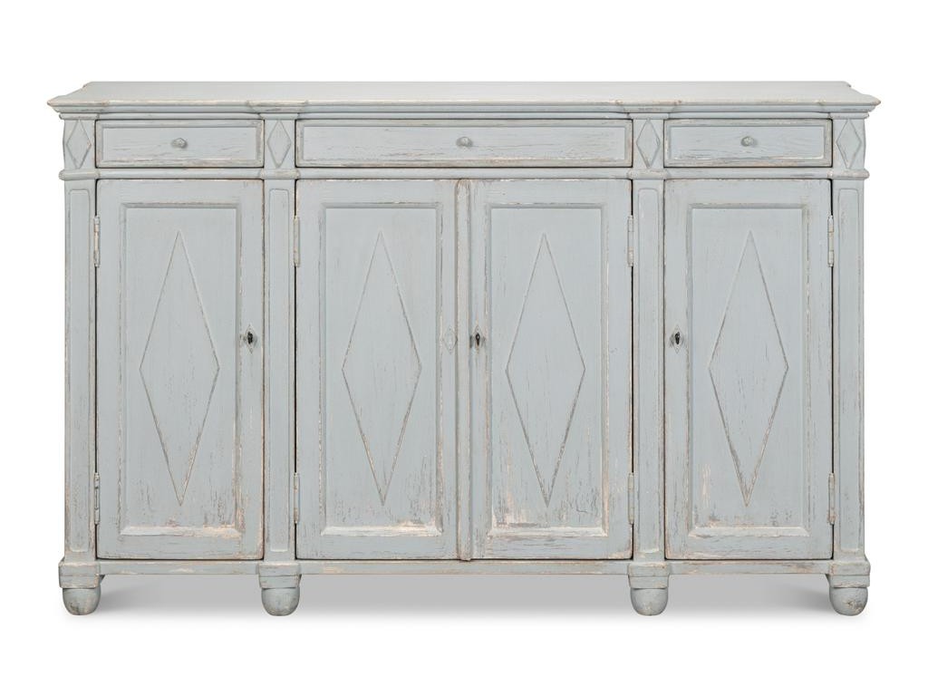 Diamond Blue Wall Sideboard - Ornate Home