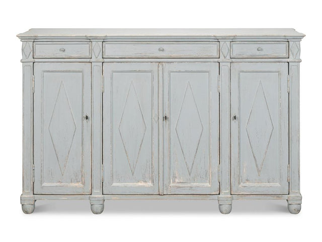 Diamond Blue Wall Sideboard - Ornate Home