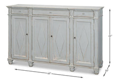 Diamond Blue Wall Sideboard - Ornate Home