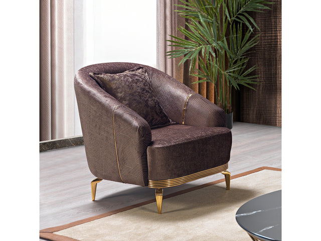 Diamond Brown 3-Piece Living Room Set - Ornate Home