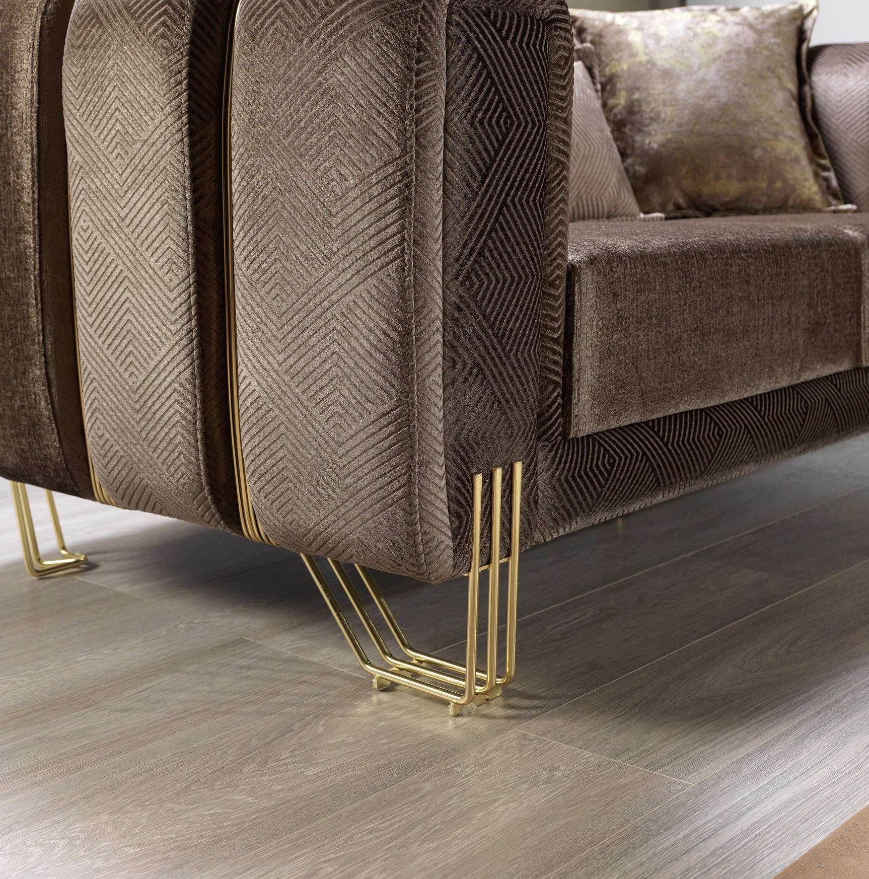 Diamond Brown 2-Piece Living Room Set - Ornate Home