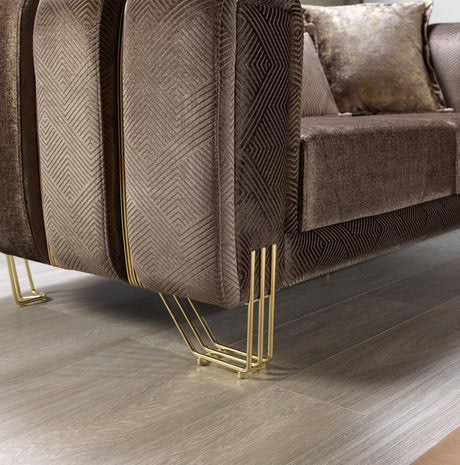 Diamond Brown 2-Piece Living Room Set - Ornate Home