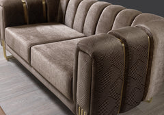 Diamond Brown 3-Piece Living Room Set - Ornate Home
