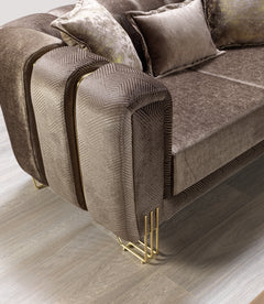 Diamond Brown 3-Piece Living Room Set - Ornate Home