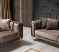 Diamond Brown 3-Piece Living Room Set - Ornate Home