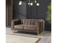 Diamond Brown 3-Piece Living Room Set - Ornate Home