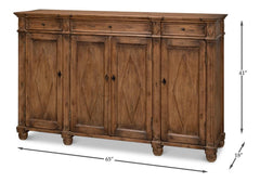 Diamond Brown Wall Sideboard - Ornate Home