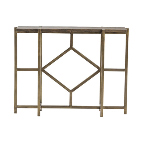 Diamond Gold/Brown Console Table - Ornate Home