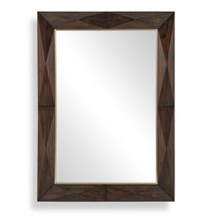 Diamond In The Rough Gold/Woodtone Wood Mirror - Ornate Home