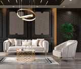 Diamond Ivory 3-Piece Living Room Set - Ornate Home