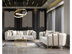 Diamond Ivory Loveseat - Ornate Home