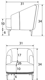 Diamond Ivory 3-Piece Living Room Set - Ornate Home