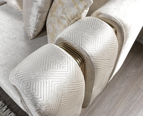 Diamond Ivory Sofa - Ornate Home