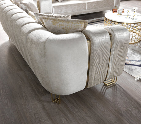Diamond Ivory Sofa - Ornate Home