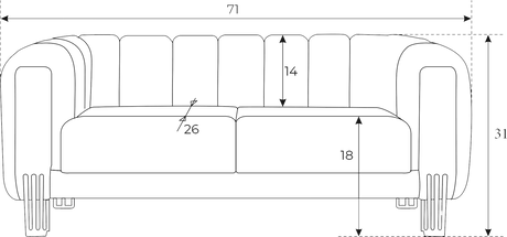 Diamond Ivory 2-Piece Living Room Set - Ornate Home