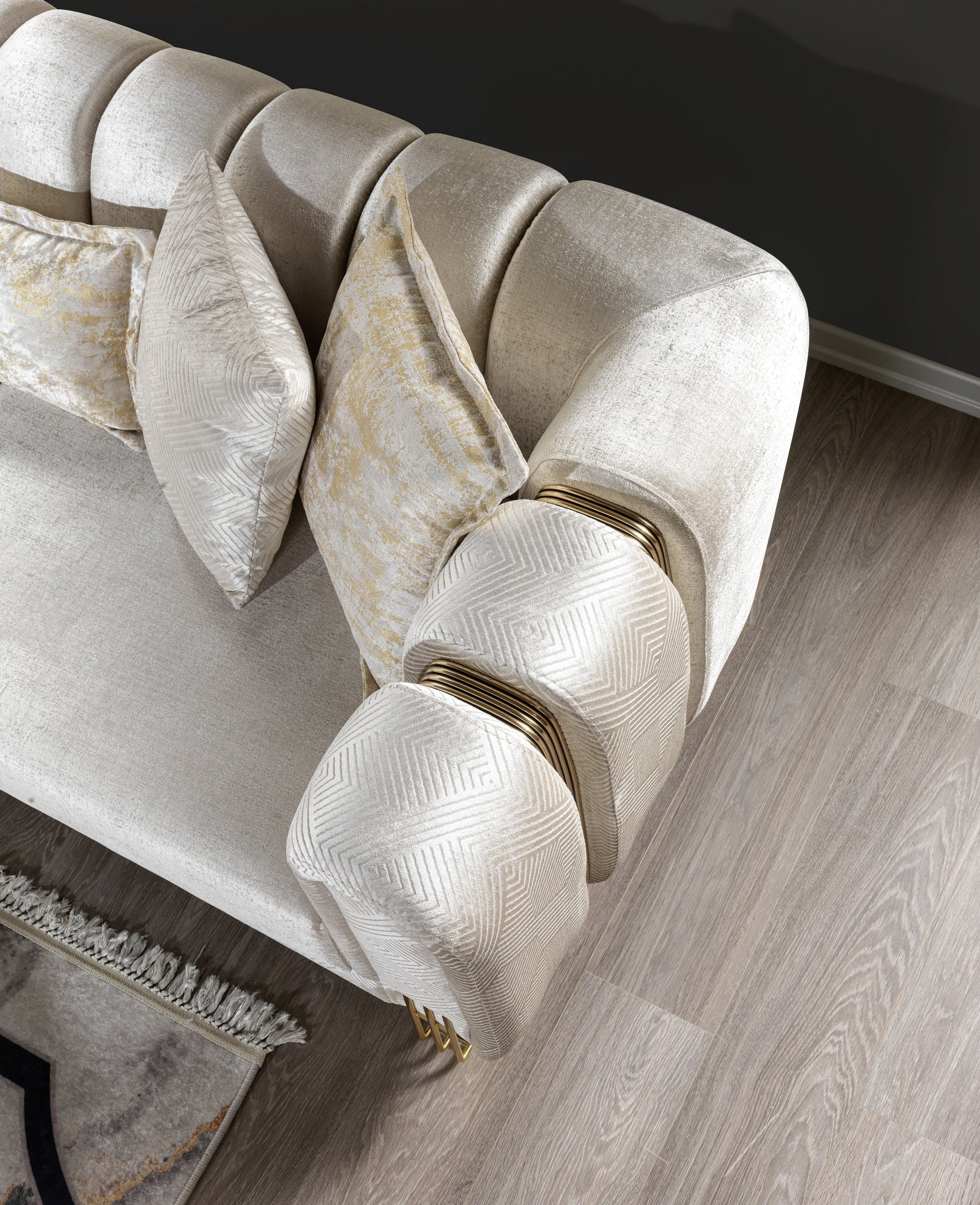 Diamond Ivory Sofa - Ornate Home