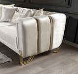 Diamond Ivory Sofa - Ornate Home