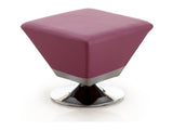 Diamond Swivel Ottoman in Purple and Polished Chrome - Ornate Home