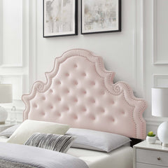 Diana Pink Tufted Performance Velvet Full/Queen Headboard - Ornate Home