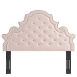 Diana Pink Tufted Performance Velvet Full/Queen Headboard - Ornate Home
