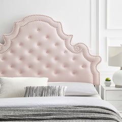 Diana Pink Tufted Performance Velvet Full/Queen Headboard - Ornate Home