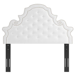 Diana White Tufted Performance Velvet Full/Queen Headboard - Ornate Home