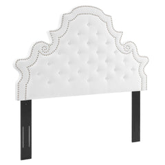 Diana White Tufted Performance Velvet Twin Headboard - Ornate Home