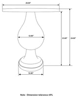 Dianella White Washed Round Pedestal Base Accent Side Table - Ornate Home