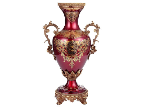 Diantha Red & Gold Vase  / HD-6028 - Ornate Home