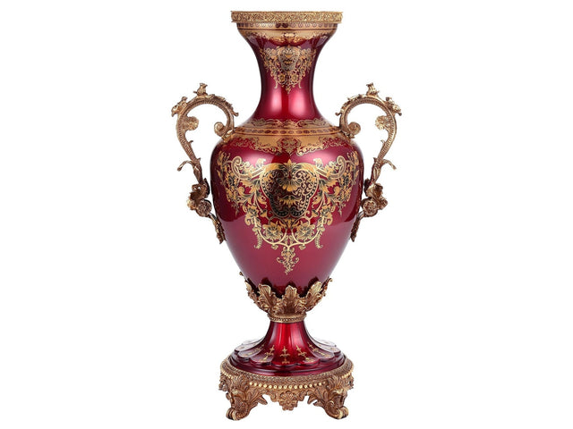 Diantha Red & Gold Vase  / HD-6028 - Ornate Home