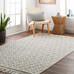Diata Wool Rug with Tassels - Clearance - Ornate Home
