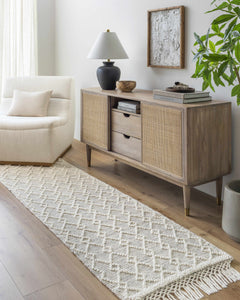 Diata Wool Rug with Tassels - Clearance - Ornate Home