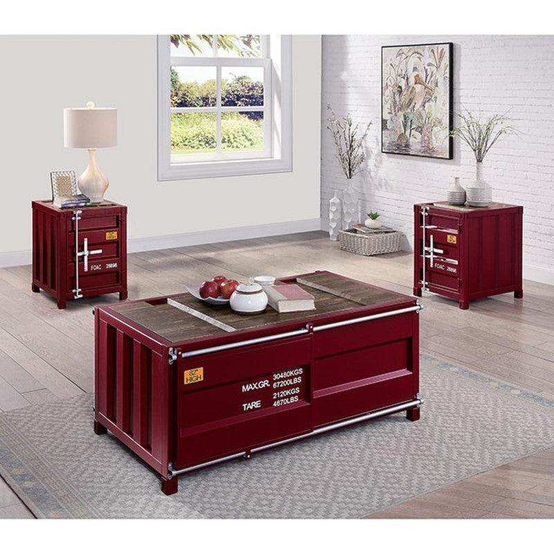 Dicargo Red End Table - Ornate Home