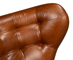 Diddy Brown Leather Chair - Ornate Home