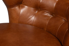 Diddy Brown Leather Chair - Ornate Home