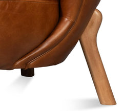 Diddy Brown Leather Chair - Ornate Home