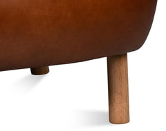 Diddy Brown Leather Chair - Ornate Home