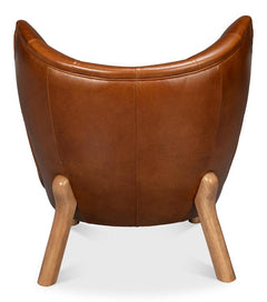 Diddy Brown Leather Chair - Ornate Home