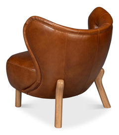 Diddy Brown Leather Chair - Ornate Home