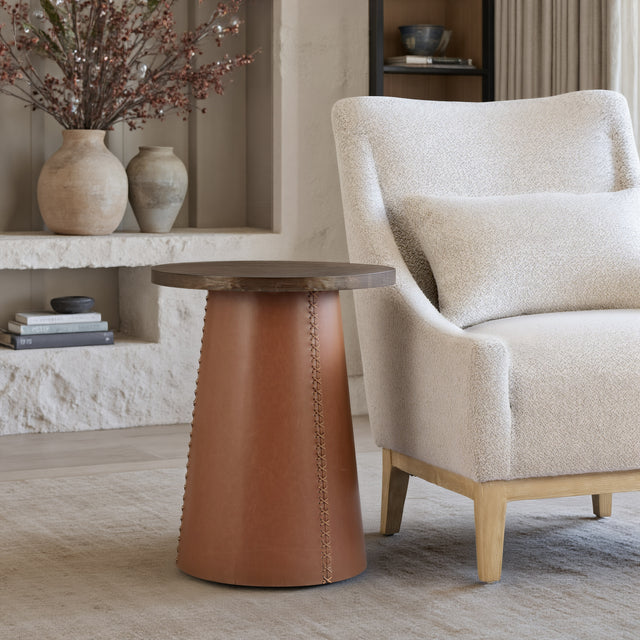 Dikis Brown Side Table - Ornate Home