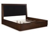 Dilenno Dark Brown California King Upholstered Panel Bed - Ornate Home
