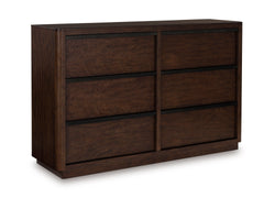 Dilenno Dark Brown Dresser and Mirror - Ornate Home