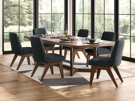 Dilenno Dark Brown Extension Dining Table and 6 Chairs - Ornate Home