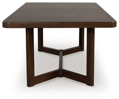 Dilenno Dark Brown Extension Dining Table and 6 Chairs - Ornate Home