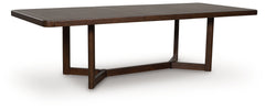 Dilenno Dark Brown Extension Dining Table and 8 Chairs - Ornate Home