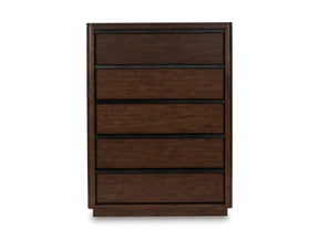 Dilenno Dark Brown Five Drawer Chest (Online Special Price) - Ornate Home