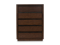 Dilenno Dark Brown Five Drawer Chest - Ornate Home