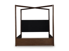 Dilenno Dark Brown King Canopy Bed - Ornate Home