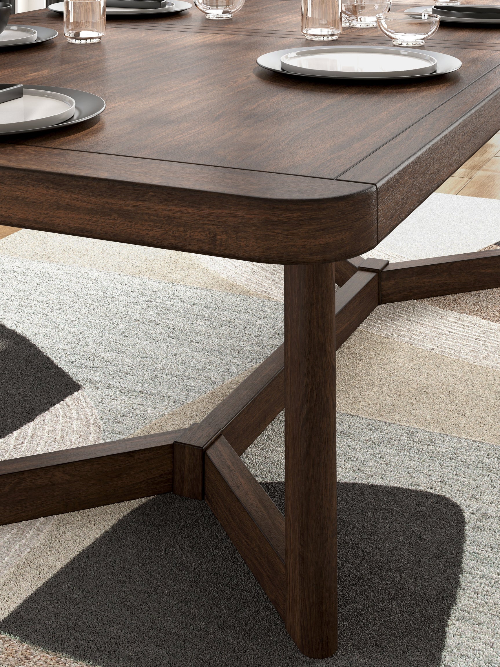 Dilenno Dark Brown RECT Dining Room EXT Table (Online Special Price) - Ornate Home