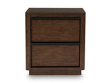 Dilenno Dark Brown Two Drawer Nightstand (Online Special Price) - Ornate Home